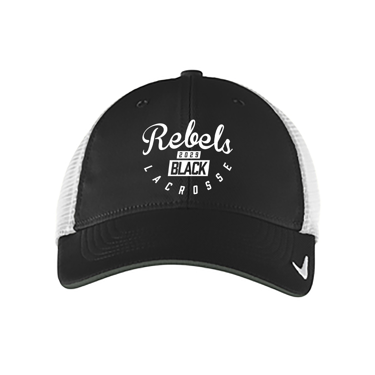 Rebels 2029 Black Nike Stretch-to-Fit Mesh Back Cap