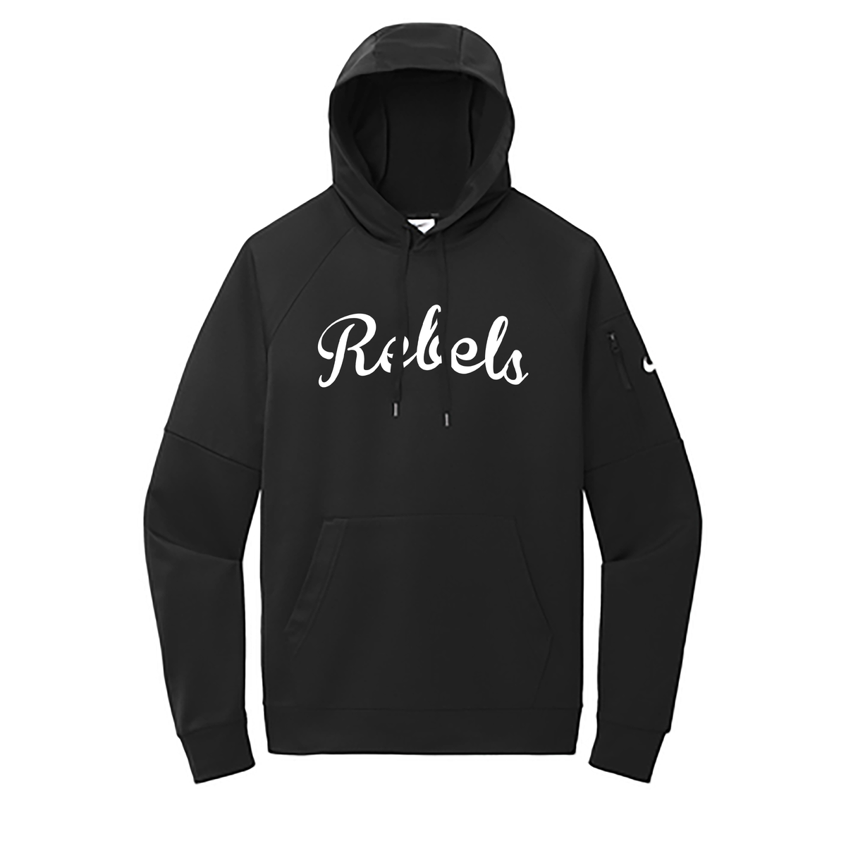 Rebels 2029 Black Nike Therma-FIT Pocket Pullover Fleece Hoodie