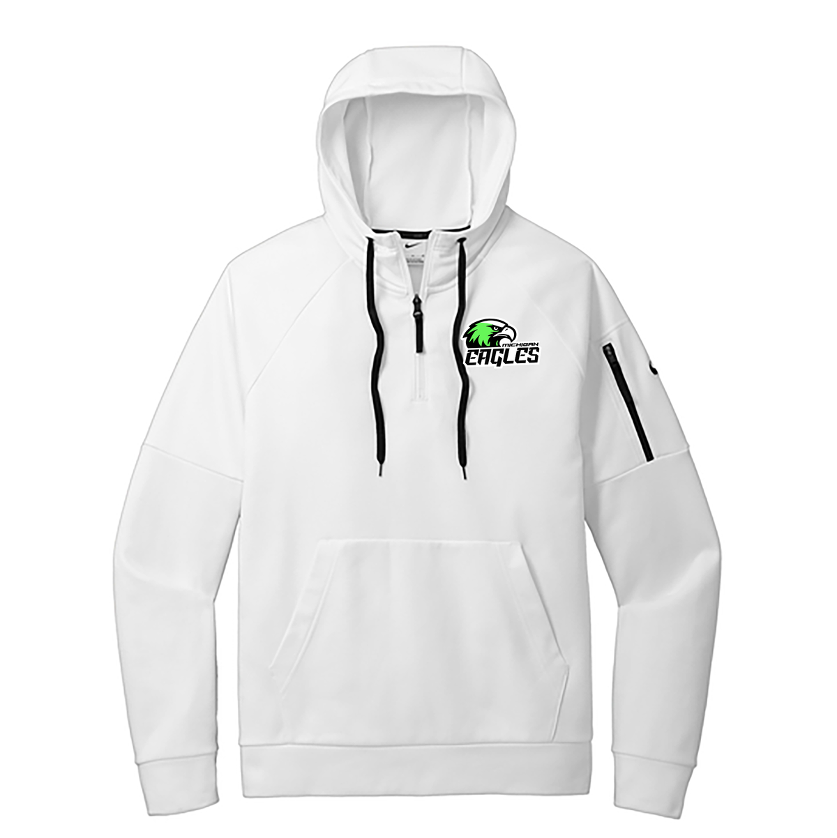 Michigan Eagles Football Nike Therma-FIT Pocket 1/4-Zip Fleece Hoodie