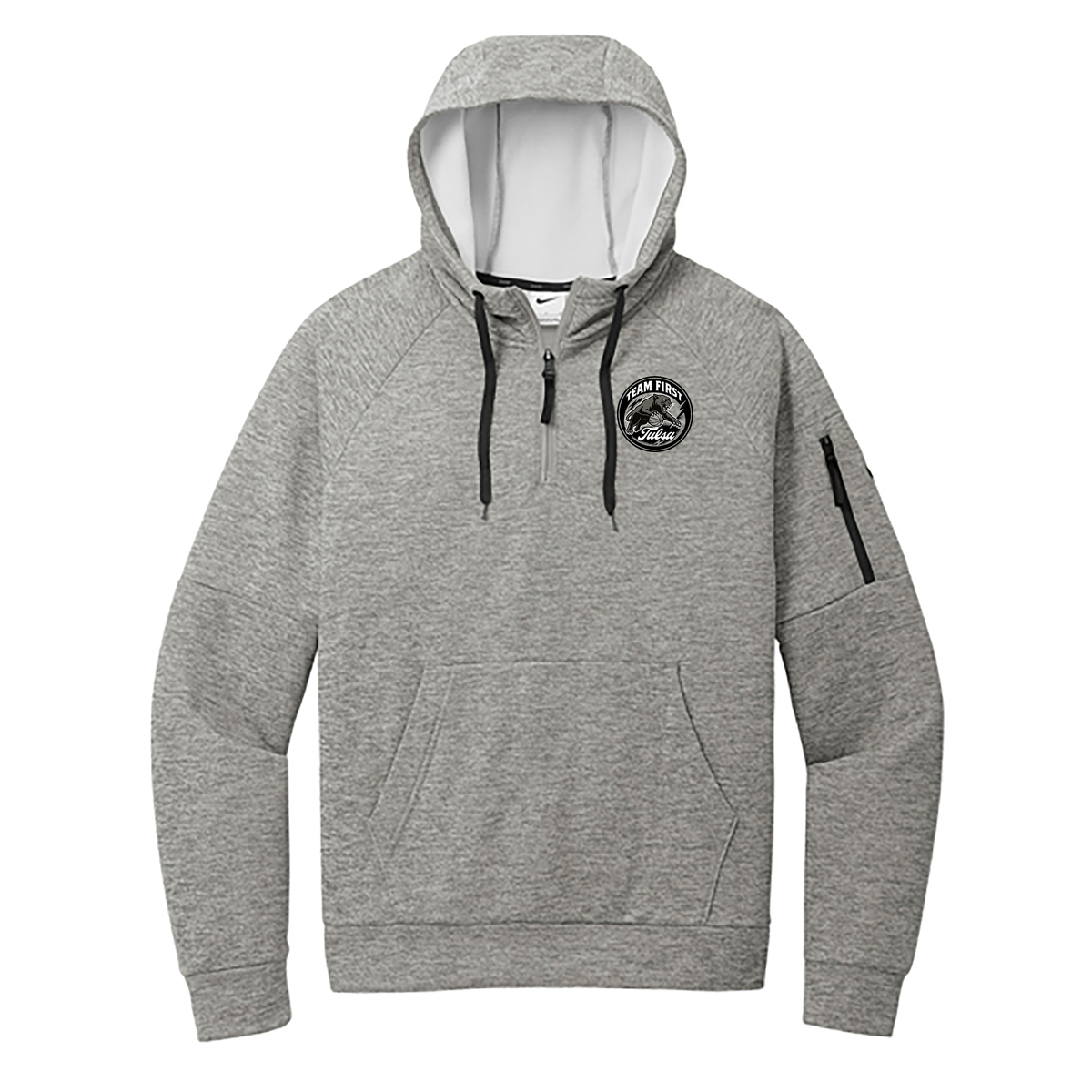 Team First Tulsa Nike Therma-FIT Pocket 1/4-Zip Fleece Hoodie