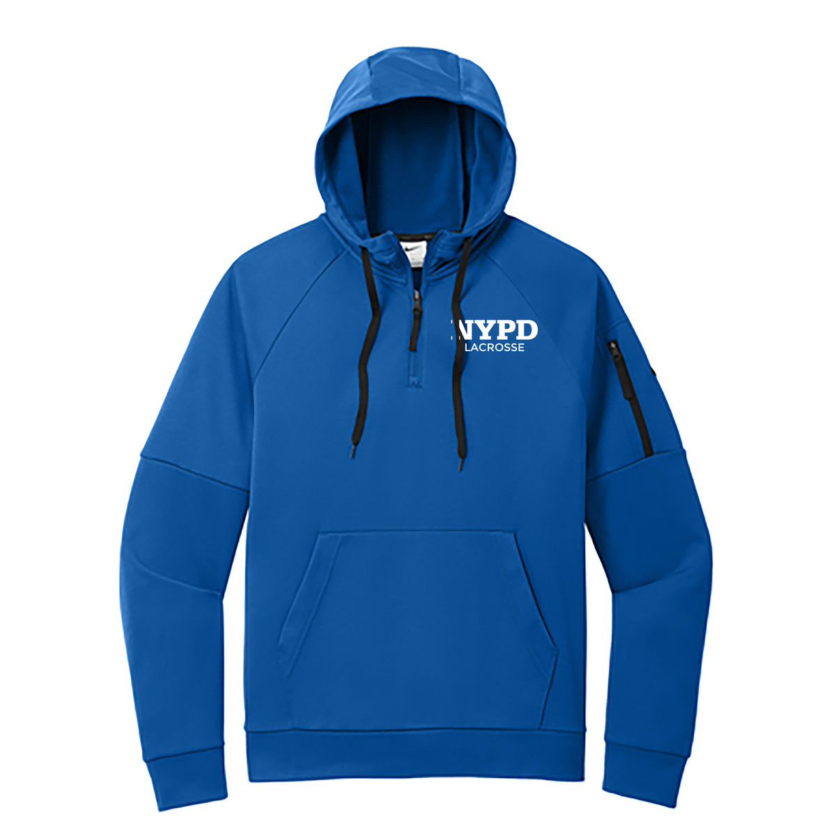 NYPD Lacrosse Nike Therma-FIT Pocket 1/4-Zip Fleece Hoodie