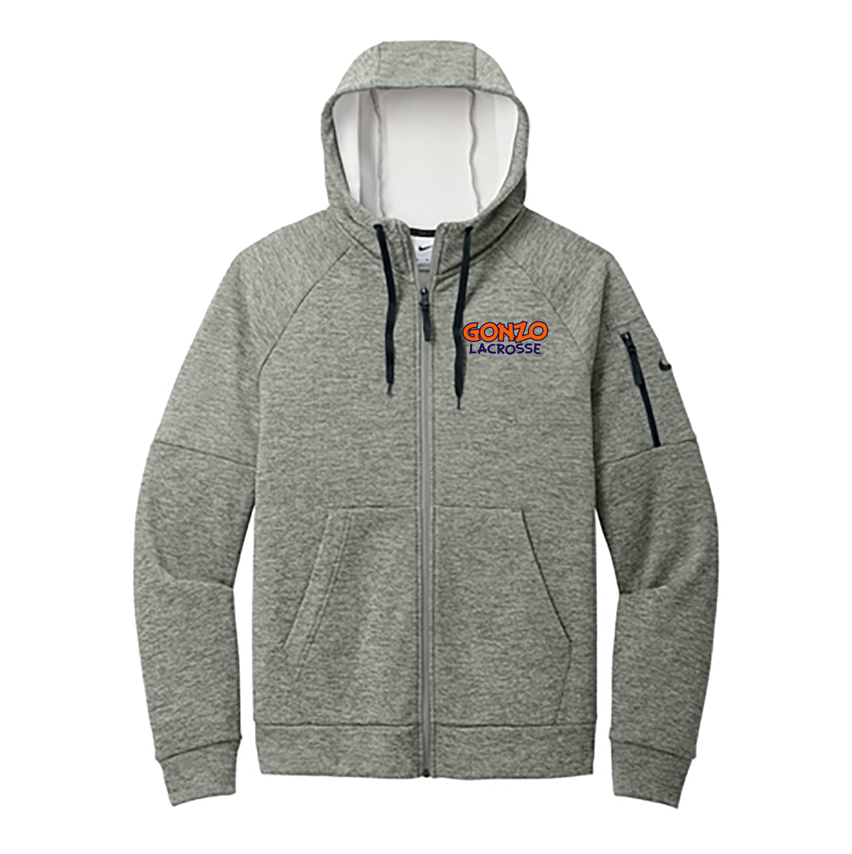 Gonzo Lacrosse Nike Therma-FIT Pocket Full-Zip Fleece Hoodie