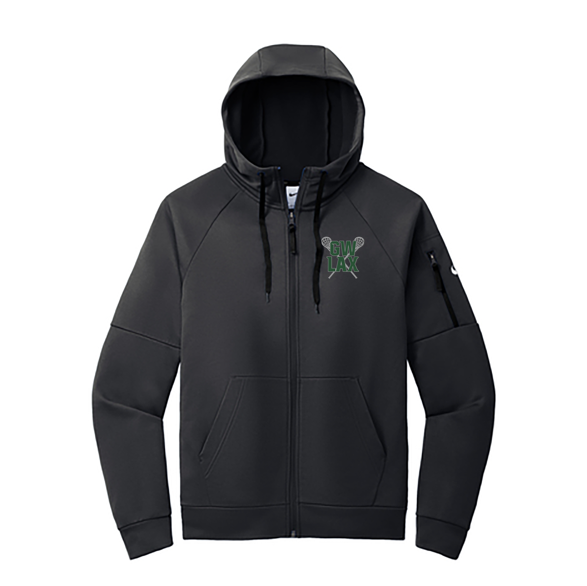 Glenbard West Lacrosse Nike Therma-FIT Pocket Full-Zip Fleece Hoodie