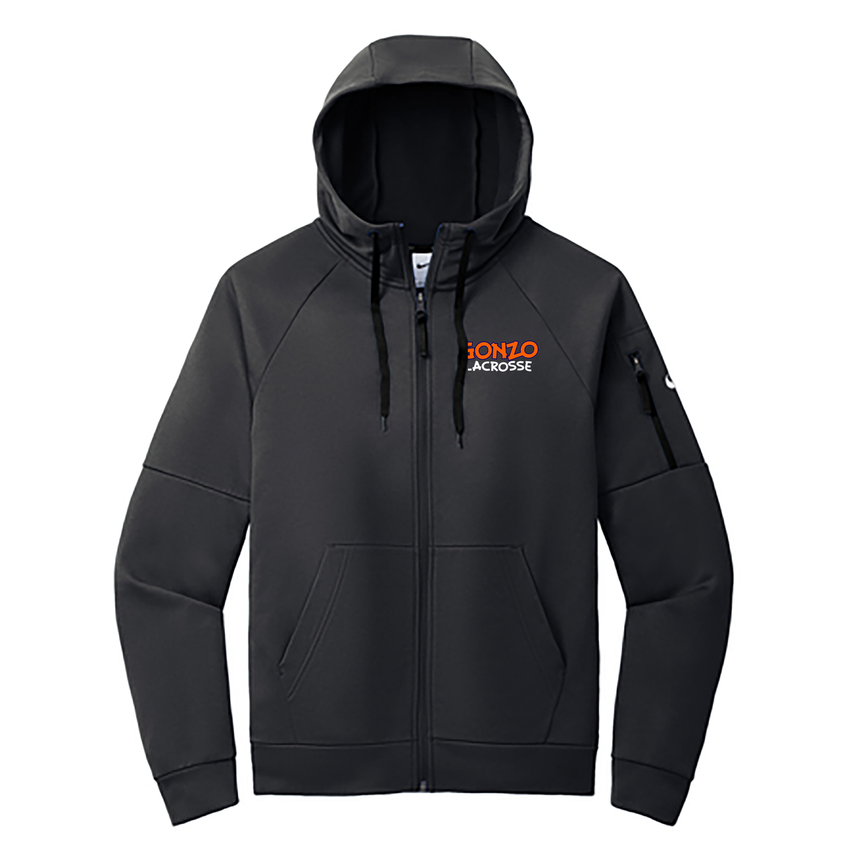 Gonzo Lacrosse Nike Therma-FIT Pocket Full-Zip Fleece Hoodie