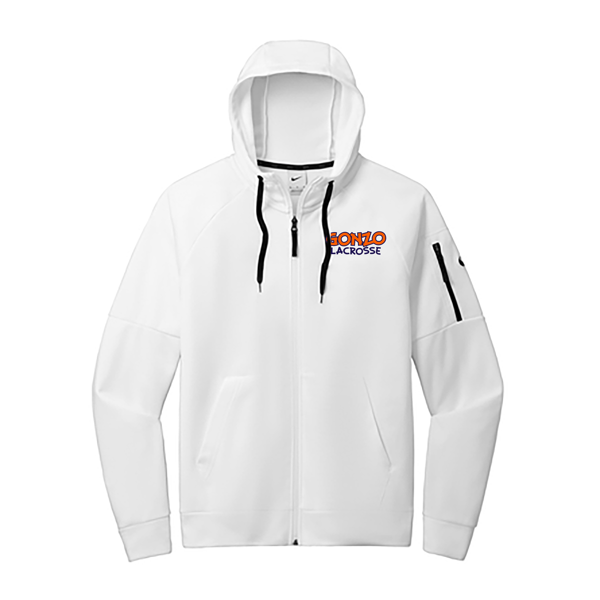 Gonzo Lacrosse Nike Therma-FIT Pocket Full-Zip Fleece Hoodie