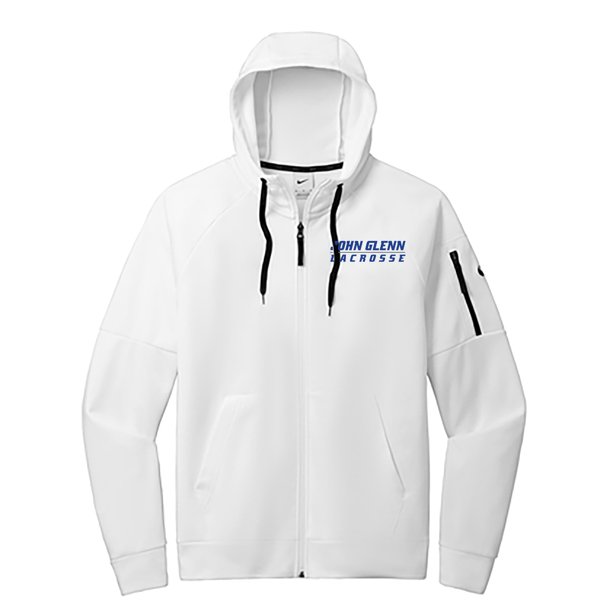 John Glenn Lacrosse Nike Therma-FIT Pocket Full-Zip Fleece Hoodie