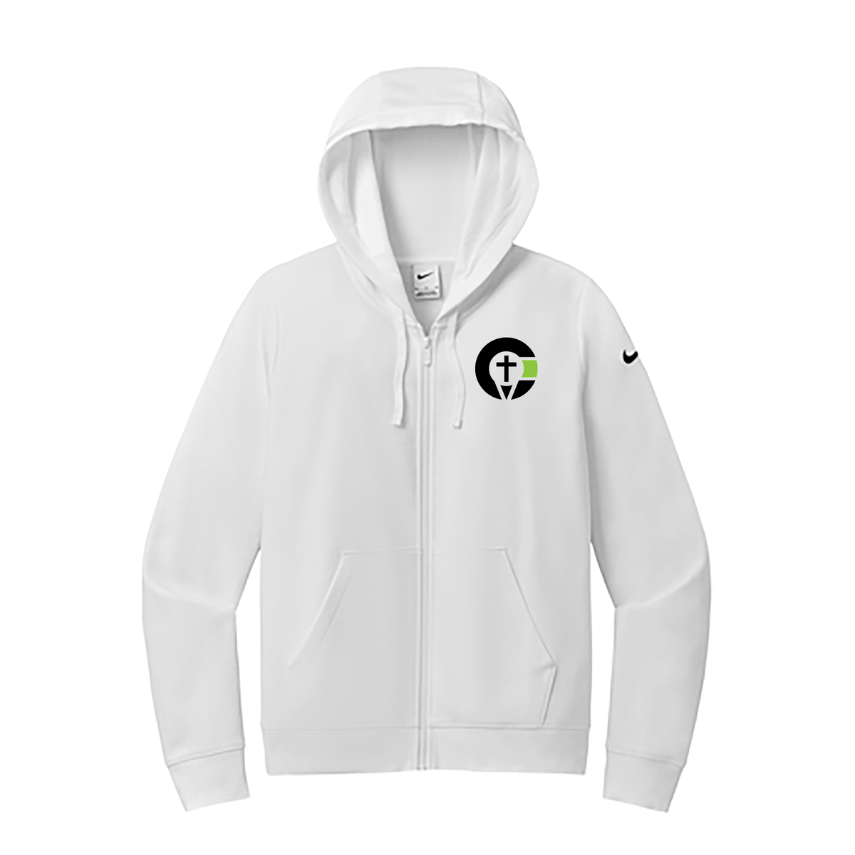 Covenant Church Nike Ladies Club Fleece Sleeve Swoosh Full-Zip Hoodie