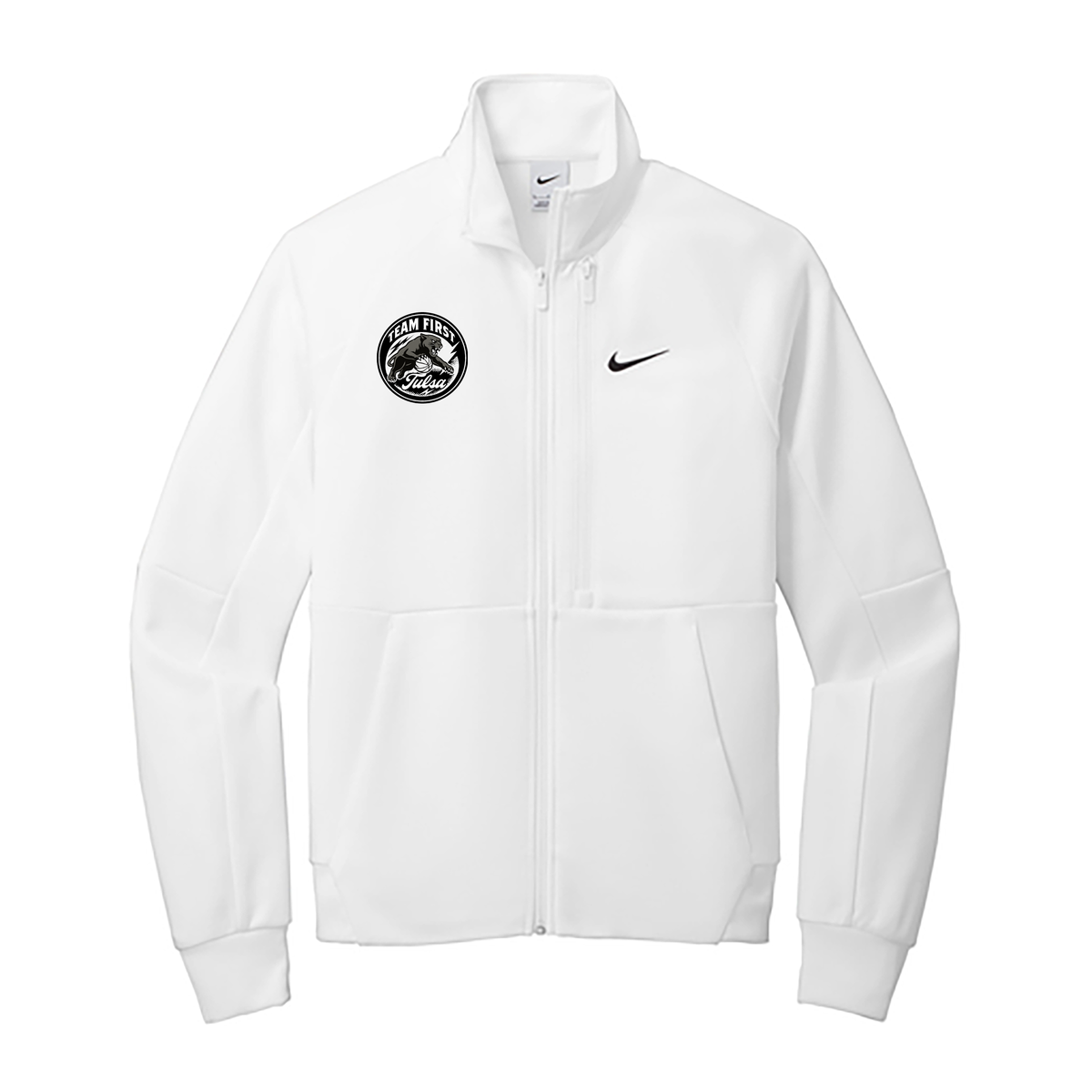 Team First Tulsa Nike Full-Zip Chest Swoosh Jacket