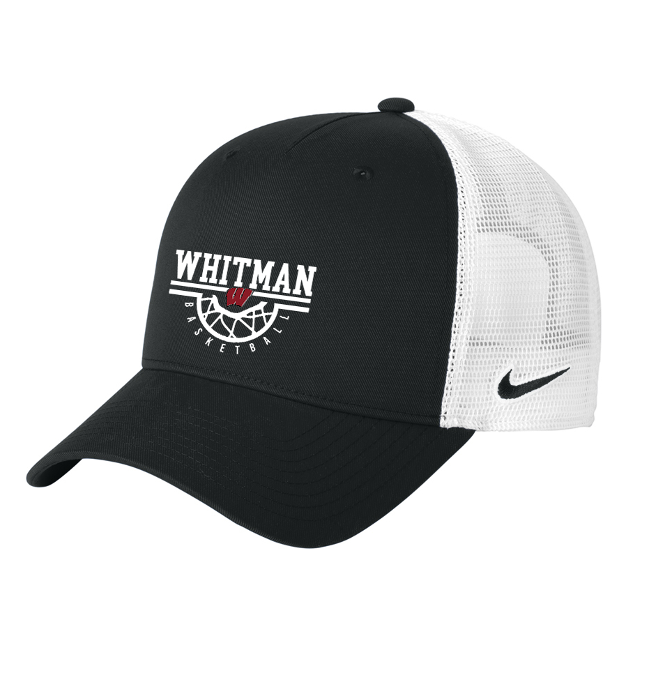 Whitman Women's Basketball Nike Snapback Mesh Trucker Cap