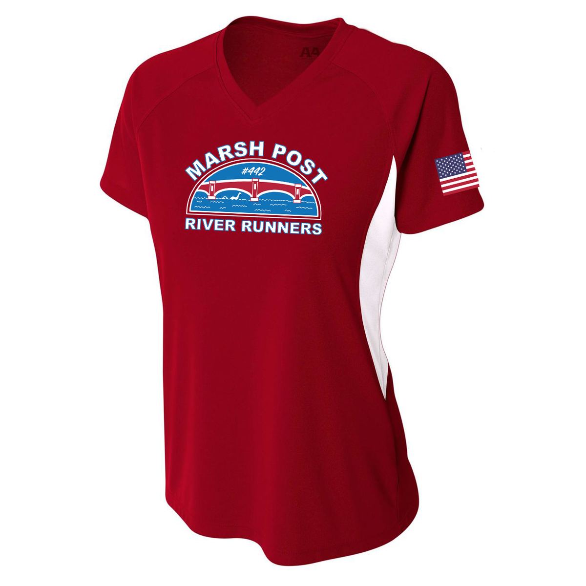 Marsh Post River Runners Women's Color Block Performance V-Neck