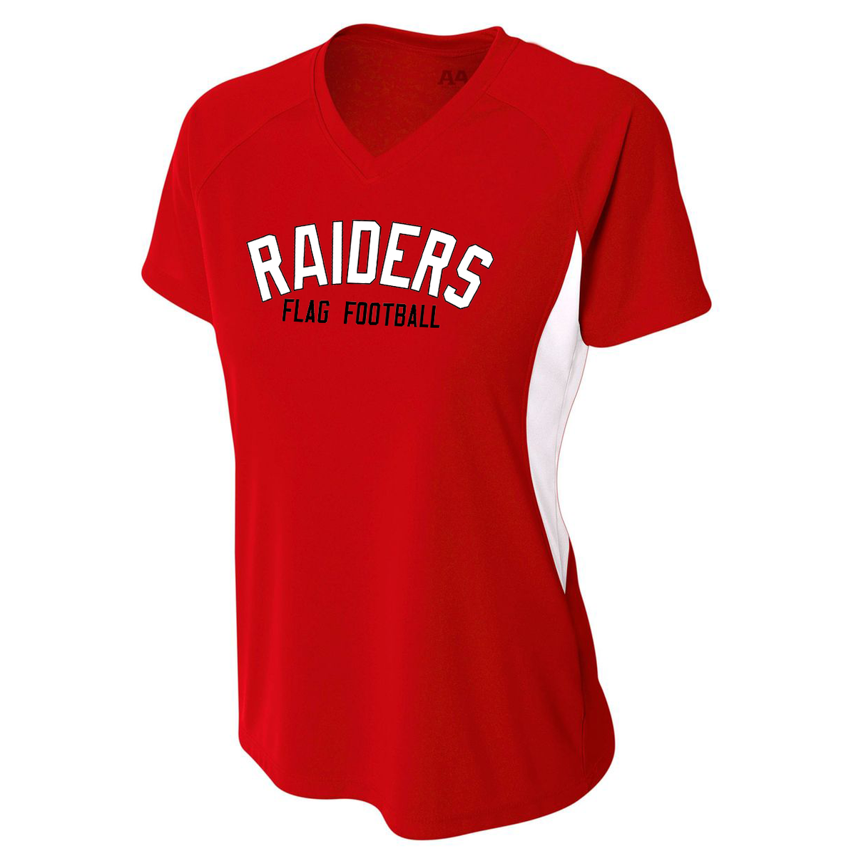 PM Raiders Flag Football Women's Colorblock Performance V-Neck