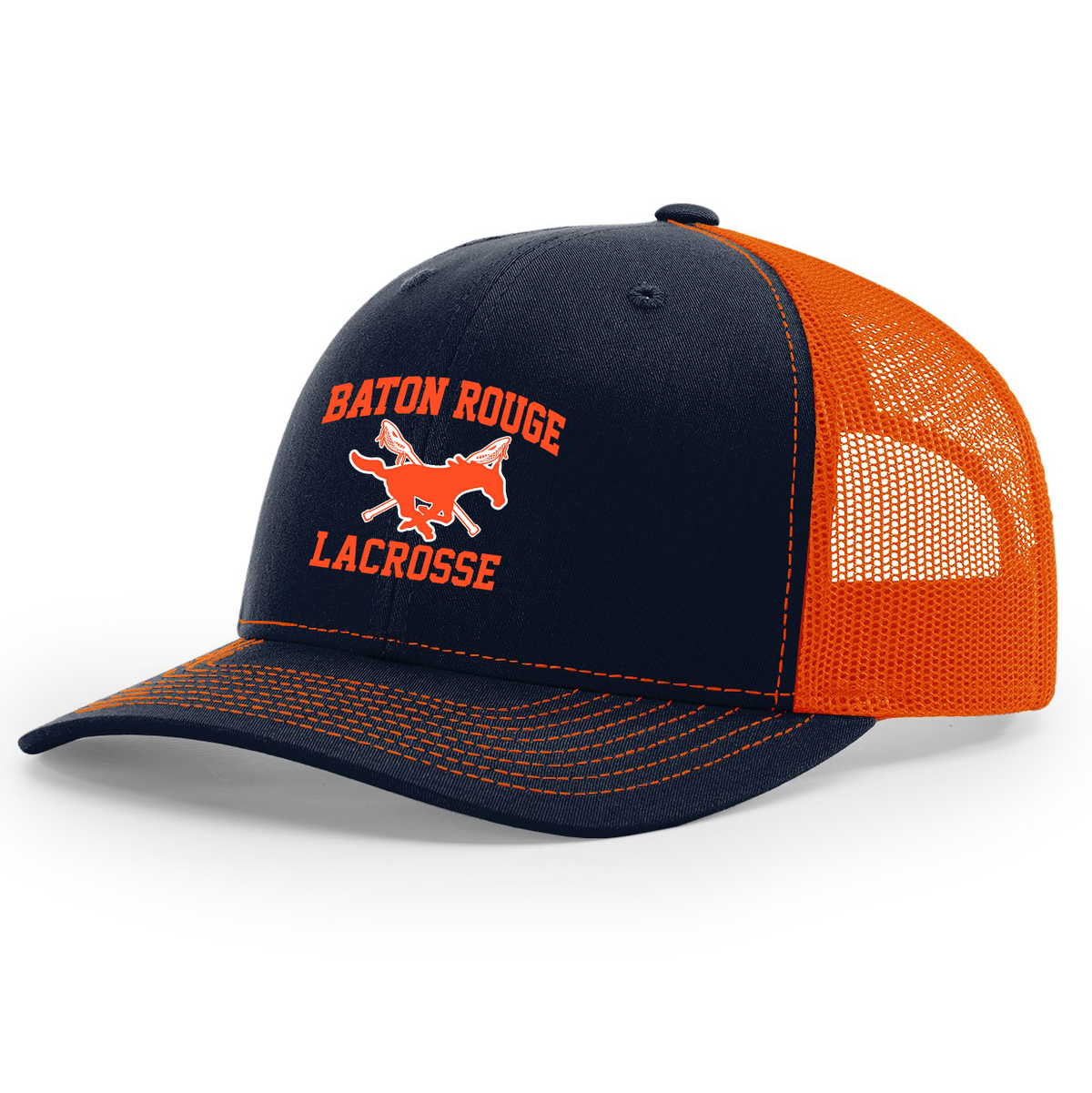 Baton Rouge Mustangs Lacrosse Snapback Trucker Cap