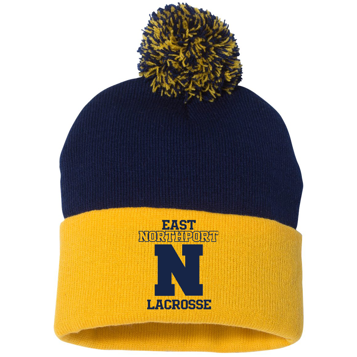 East Northport Lacrosse Sportsman Pom-Pom Beanie