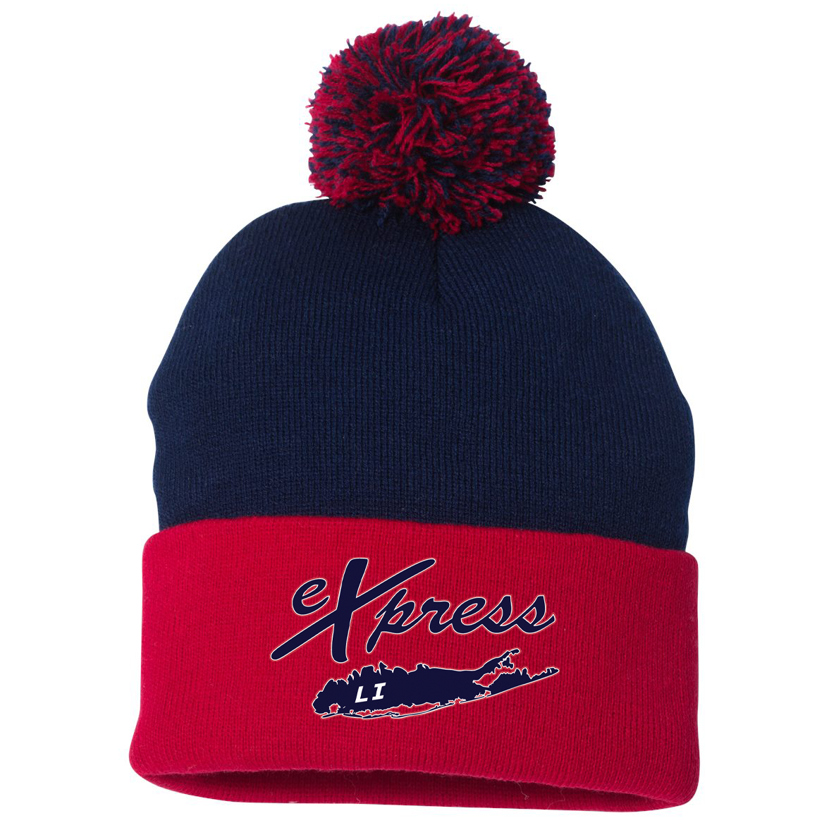 LI Express Fastpitch Pom-Pom Beanie