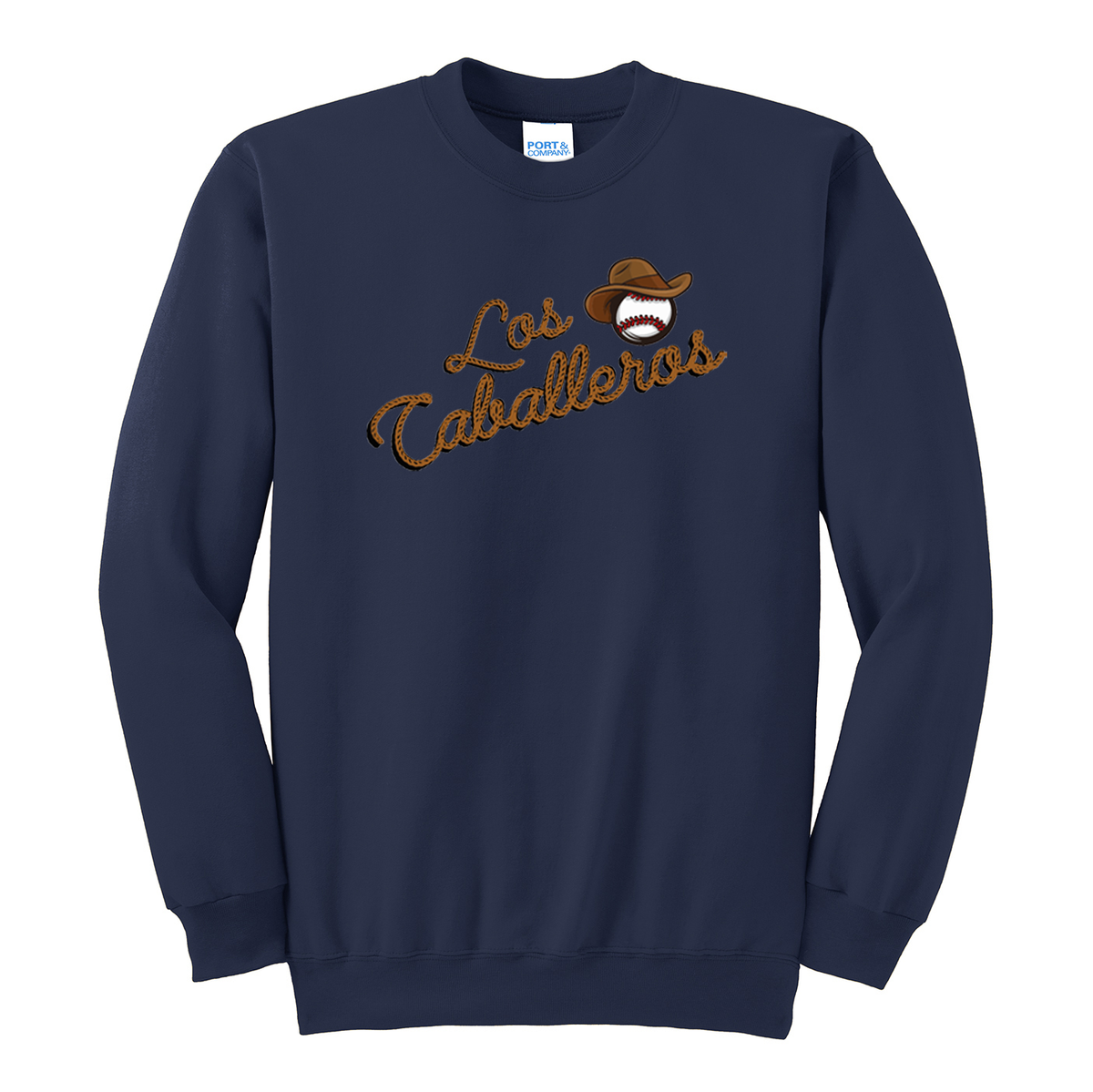 Caballeros Baseball Crew Neck Sweater (Available in Youth)