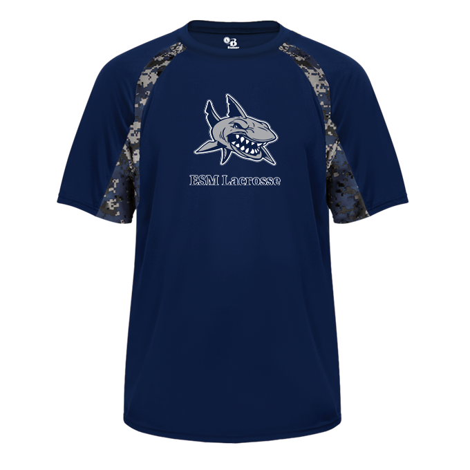 ESM Sharks Lacrosse Digital Hook Tee