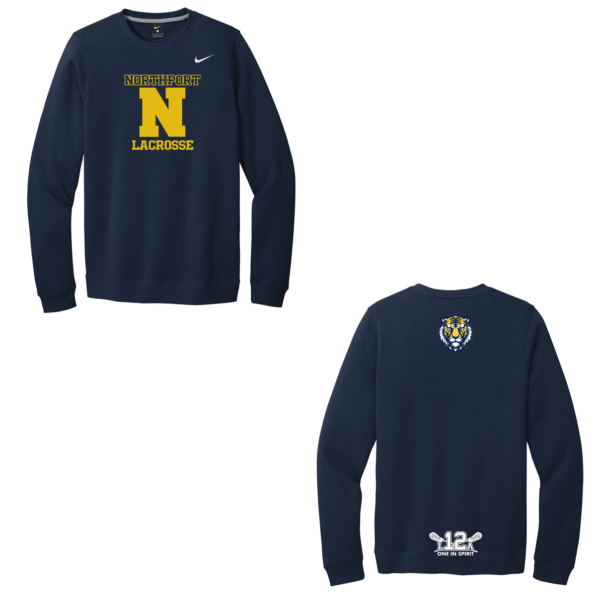 Northport High School Lacrosse Nike Fleece Crew Neck