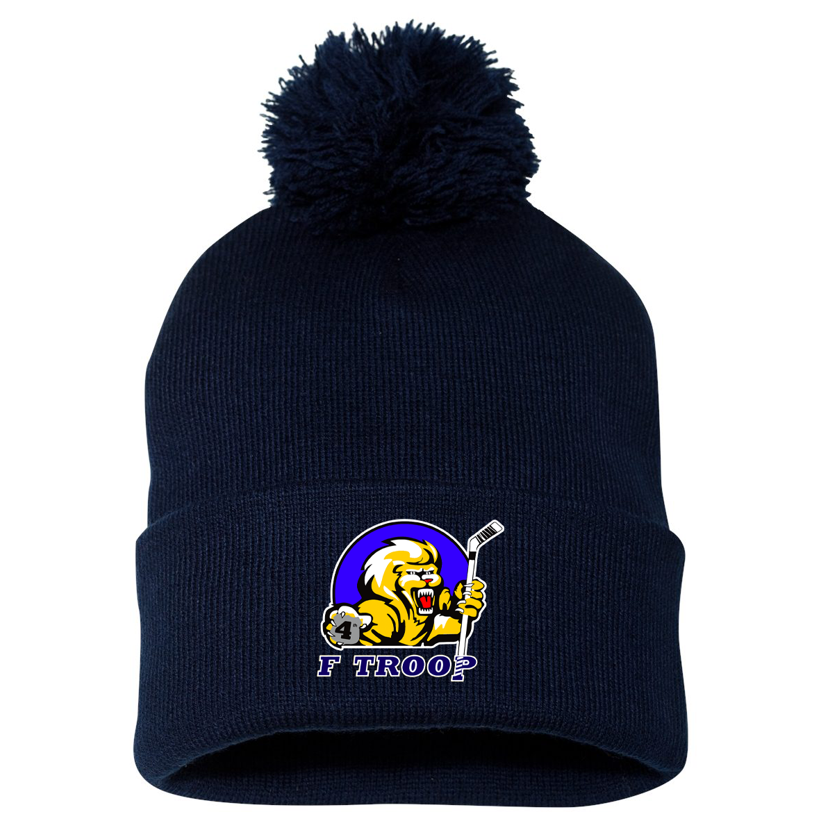 F Troop Hockey Pom-Pom Beanie