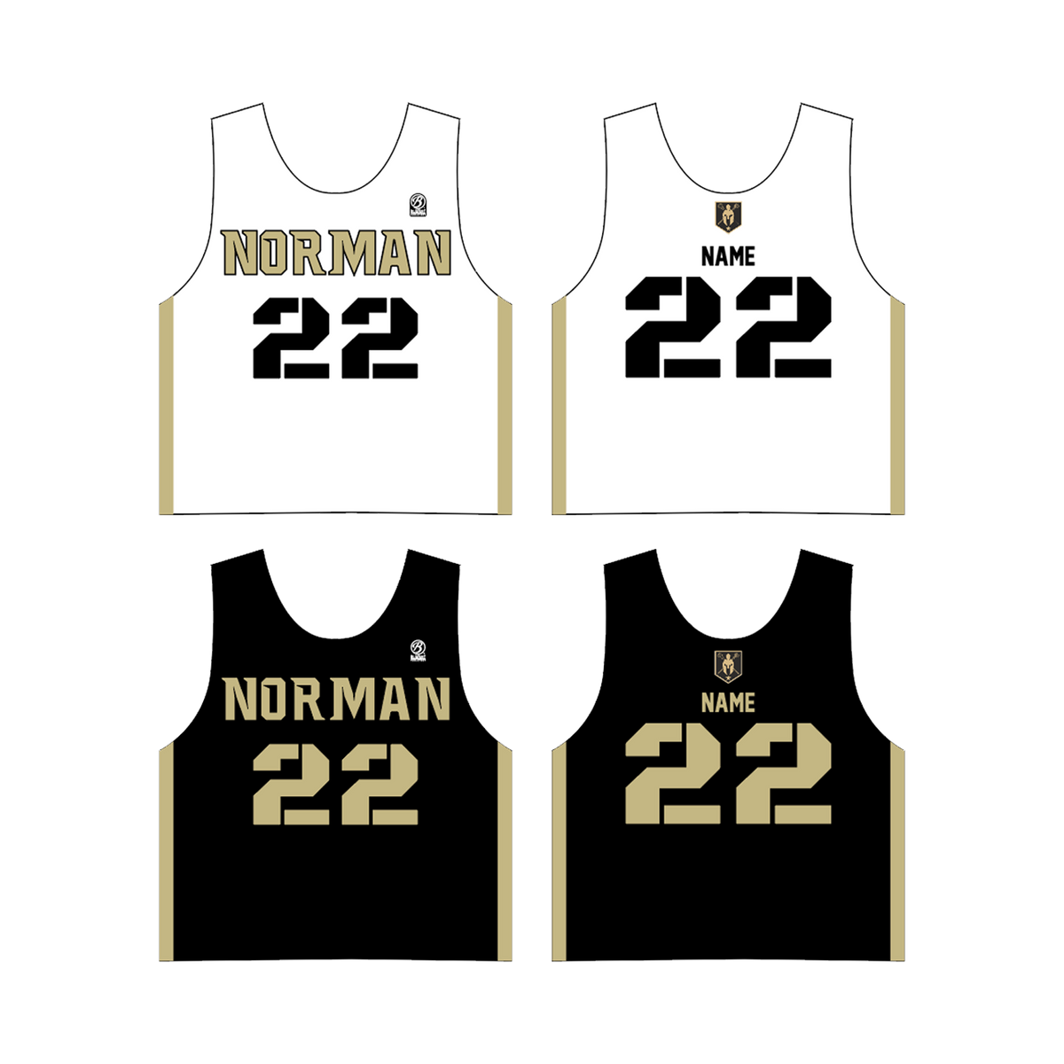 Norman Lacrosse Premium Boy's Reversible Pinnie