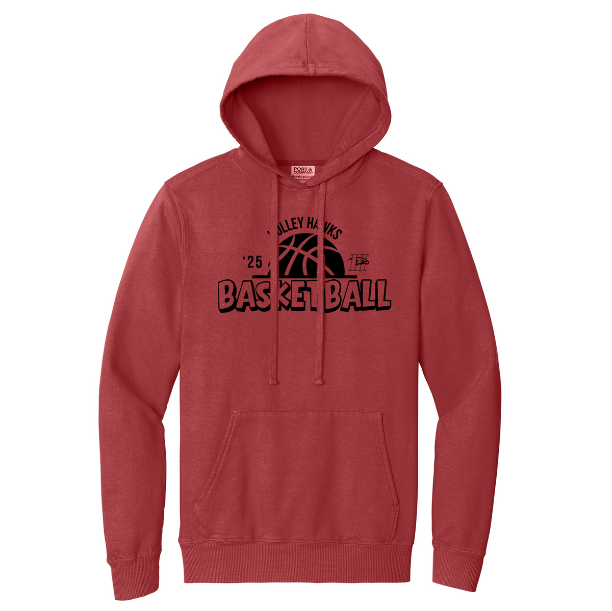 Holley Central School Girls Basketball Garment Washed Hoodie