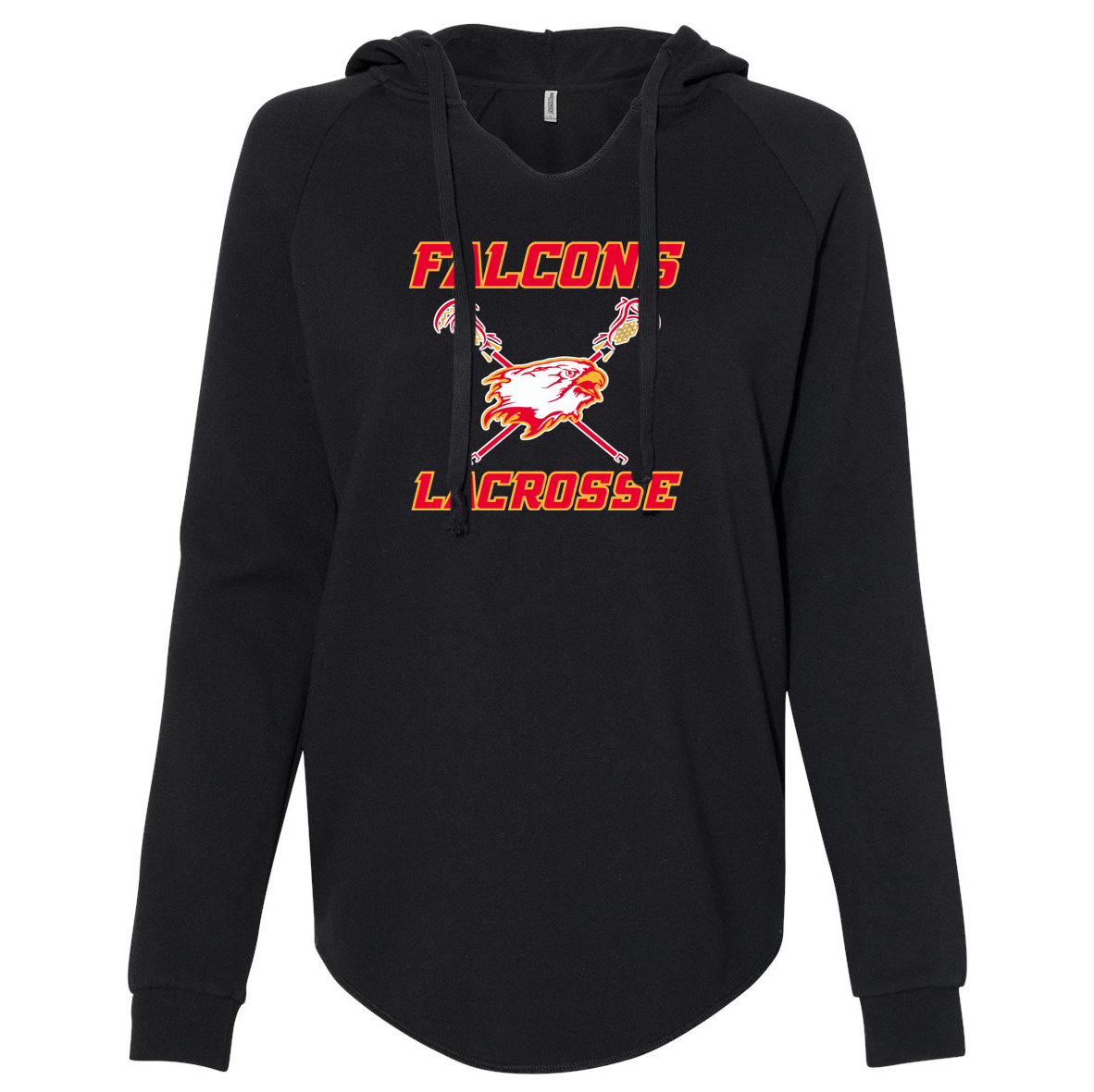 Falcons Lacrosse Club Women’s Lightweight California Wave Wash Hooded Sweatshirt