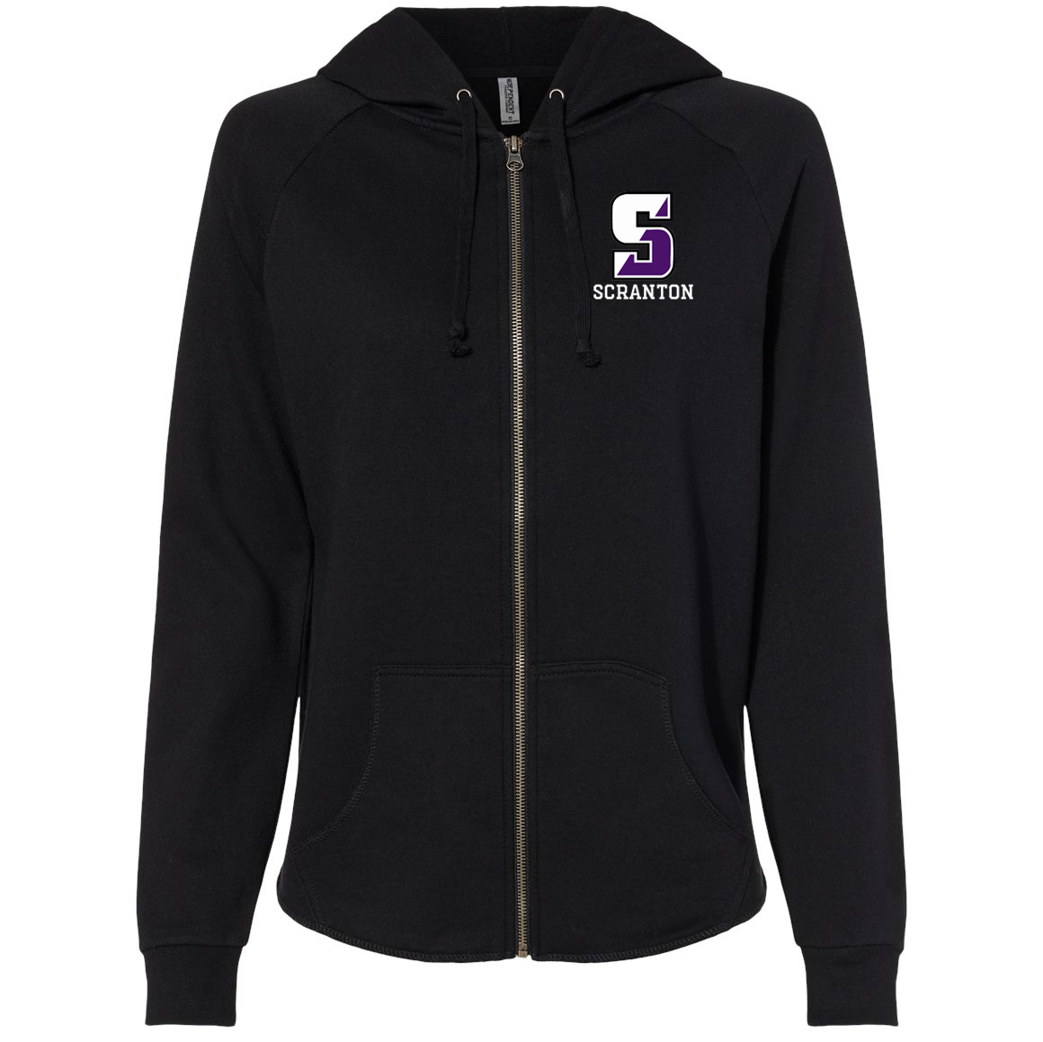 Scranton University Cheer Women's Lightweight Wave Wash Full-Zip Hooded Sweatshirt