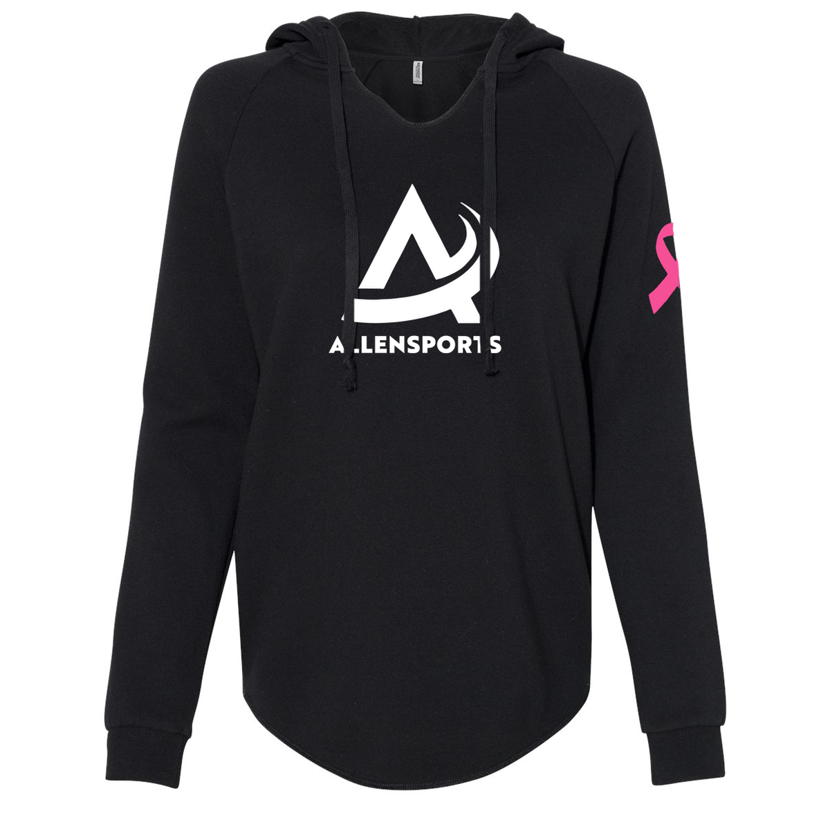 AllenSports Women’s Lightweight California Wave Wash Hooded Sweatshirt