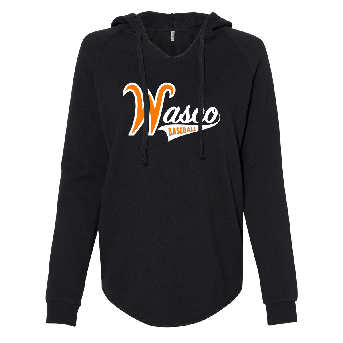 Wasco Union HS Baseball Women’s Lightweight California Wave Wash Hooded Sweatshirt