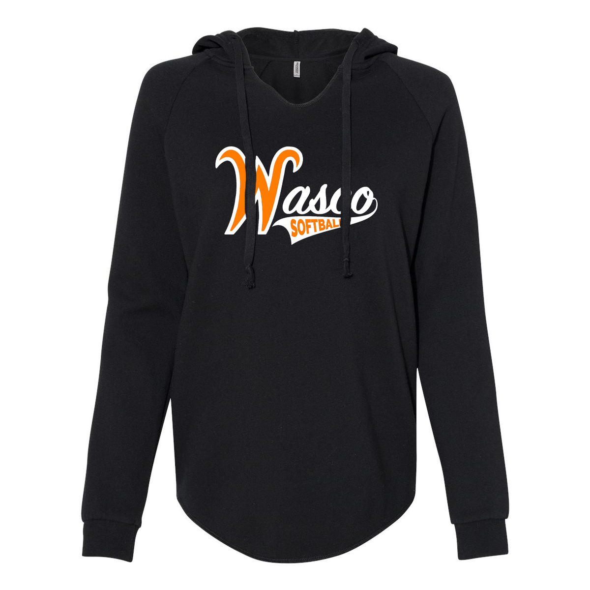 Wasco HS Softball Women’s Lightweight California Wave Wash Hooded Sweatshirt