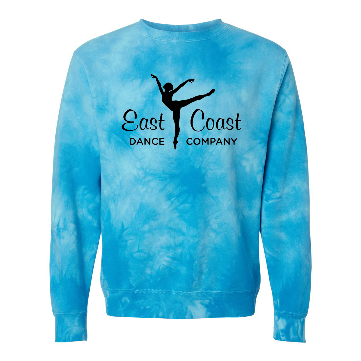 East Coast Dance Company Midweight Tie-Dyed Sweatshirt - PERSONALIZATION OPTION