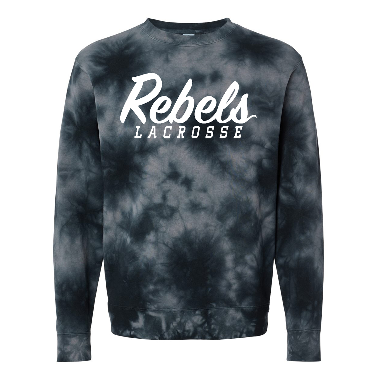 Rebels Lacrosse Tie-Dyed Crewneck Sweatshirt