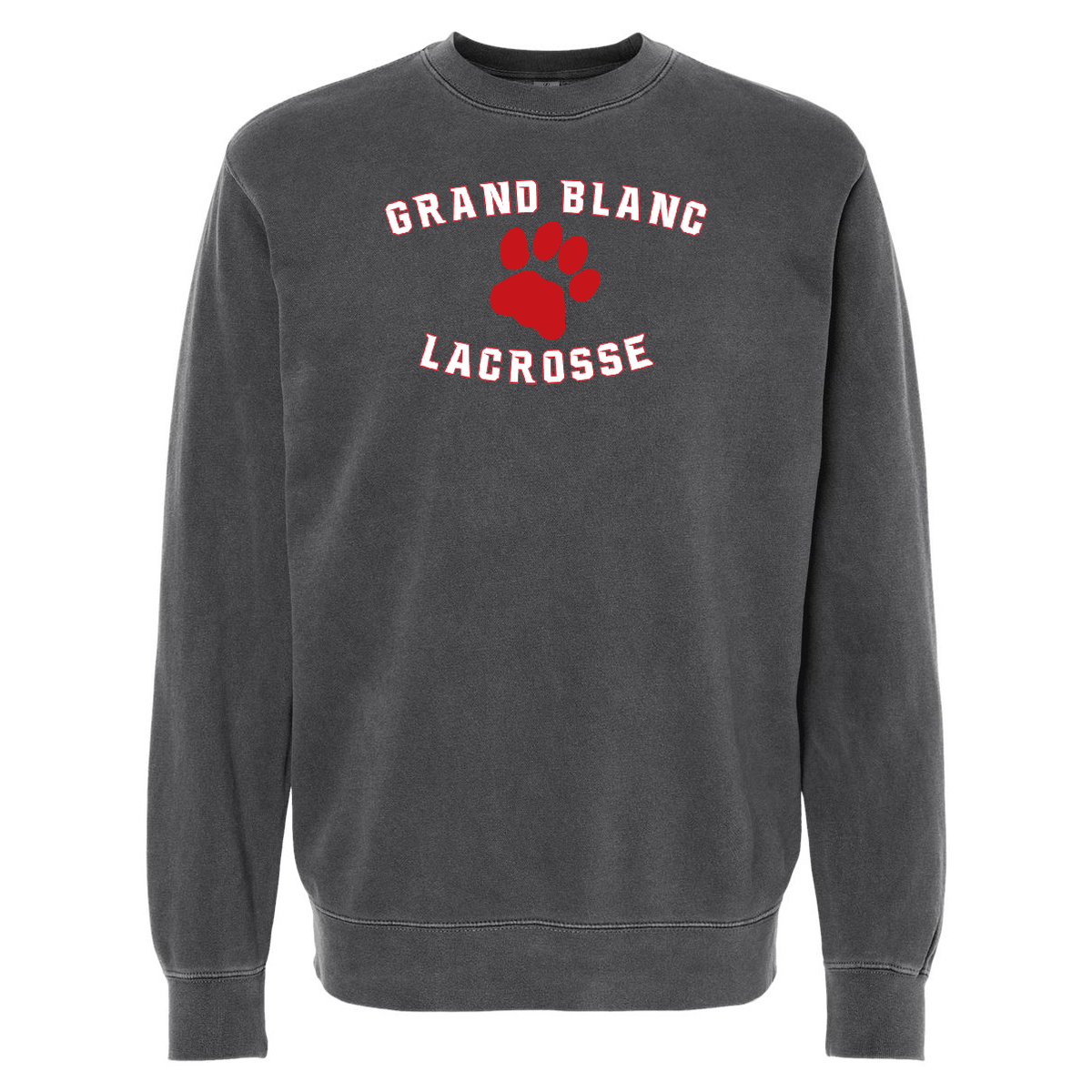 Grand Blanc Lacrosse Midweight Pigment-Dyed Crewneck