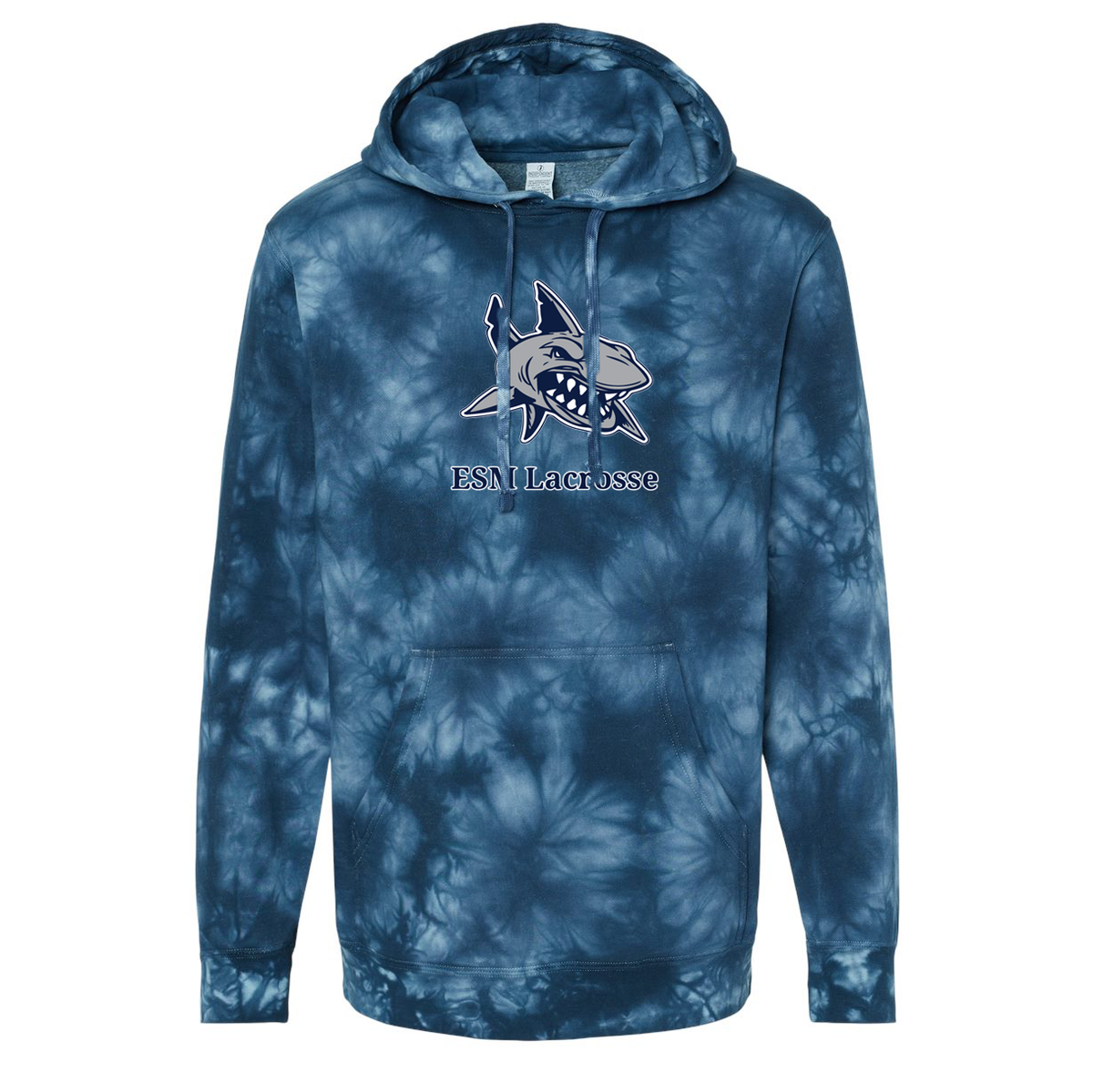 ESM Sharks Lacrosse Pigment-Dyed Hooded Sweatshirt