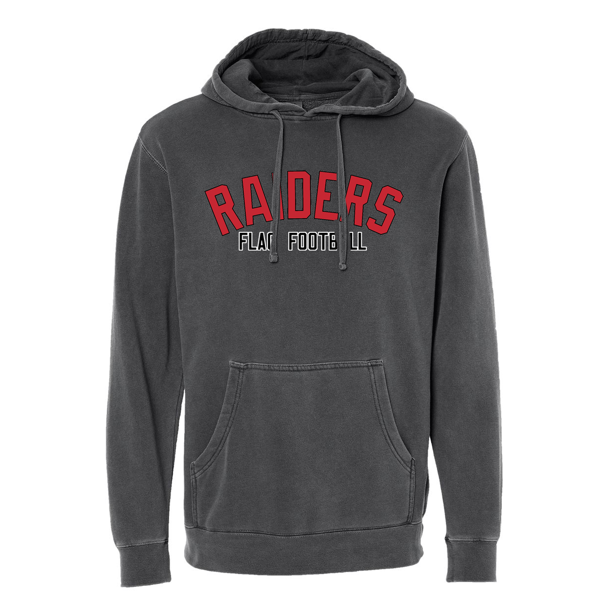 PM Raiders Flag Football Pigment-Dyed Hooded Sweatshirt