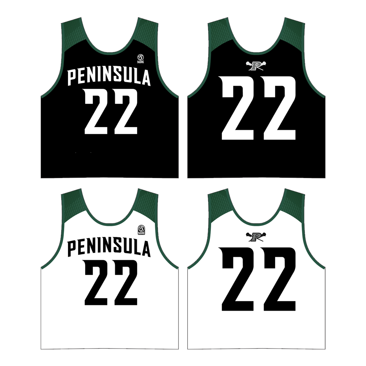 Peninsula Lacrosse Classic Boy's Reversible Game Pinnie