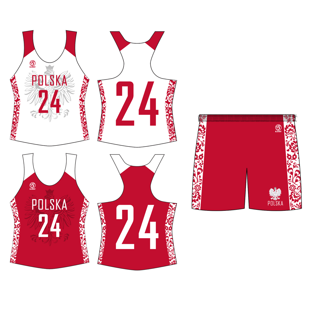 Polska Lacrosse Premium 2 Piece Girl's Uniform Set