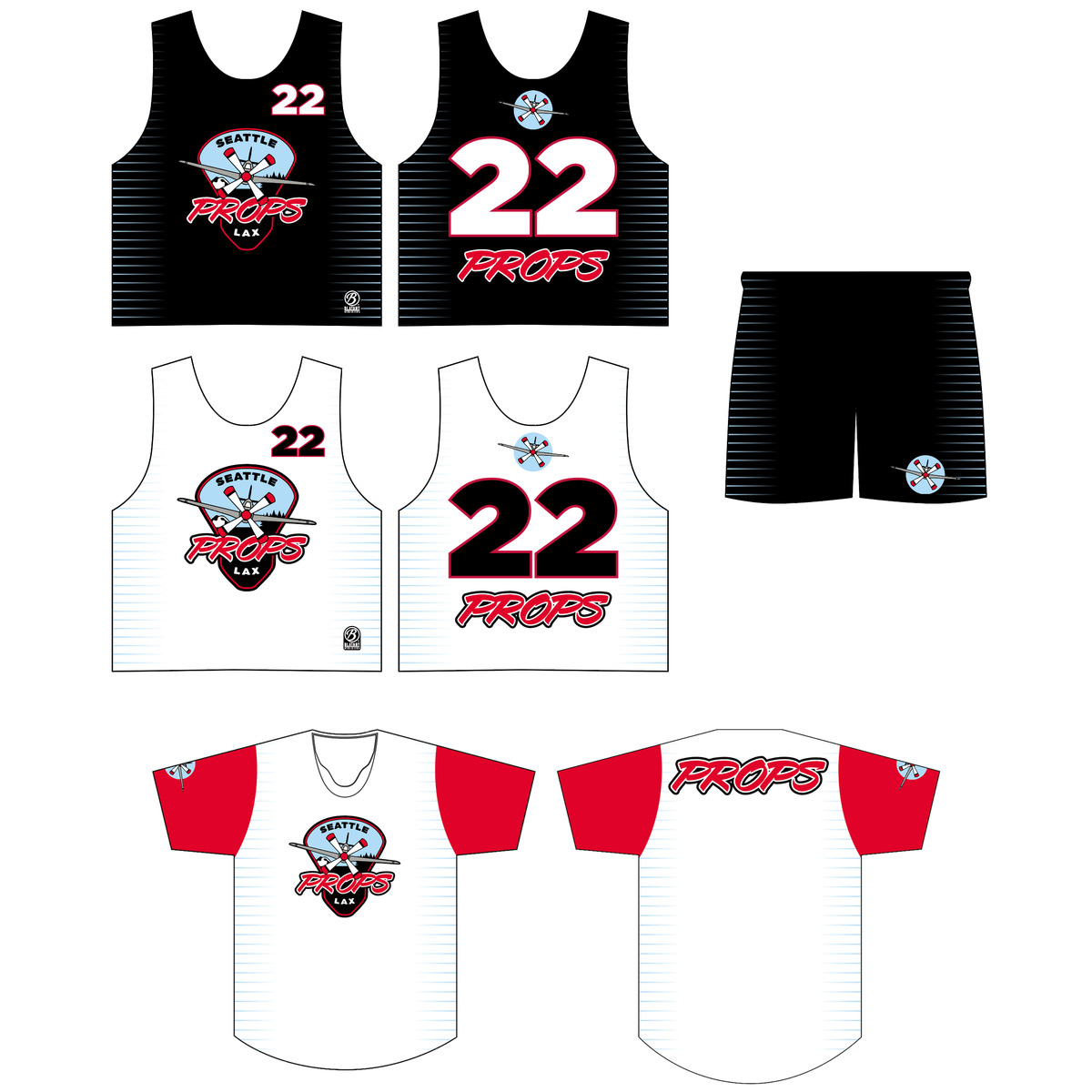 Props Lacrosse Premium 3 Piece Boy's Uniform Set