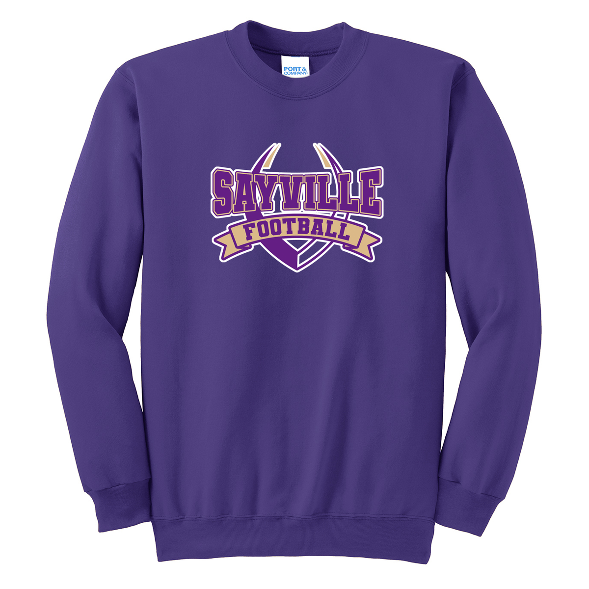 Sayville Football Crew Neck Sweater