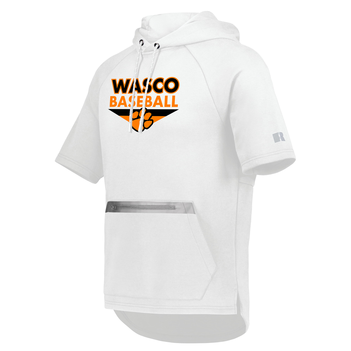 Wasco Union HS Baseball Legend Short Sleeve Tech Fleece Hoodie