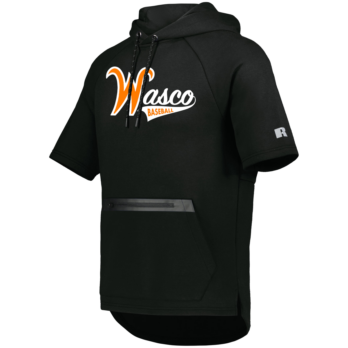 Wasco Union HS Baseball Legend Short Sleeve Tech Fleece Hoodie