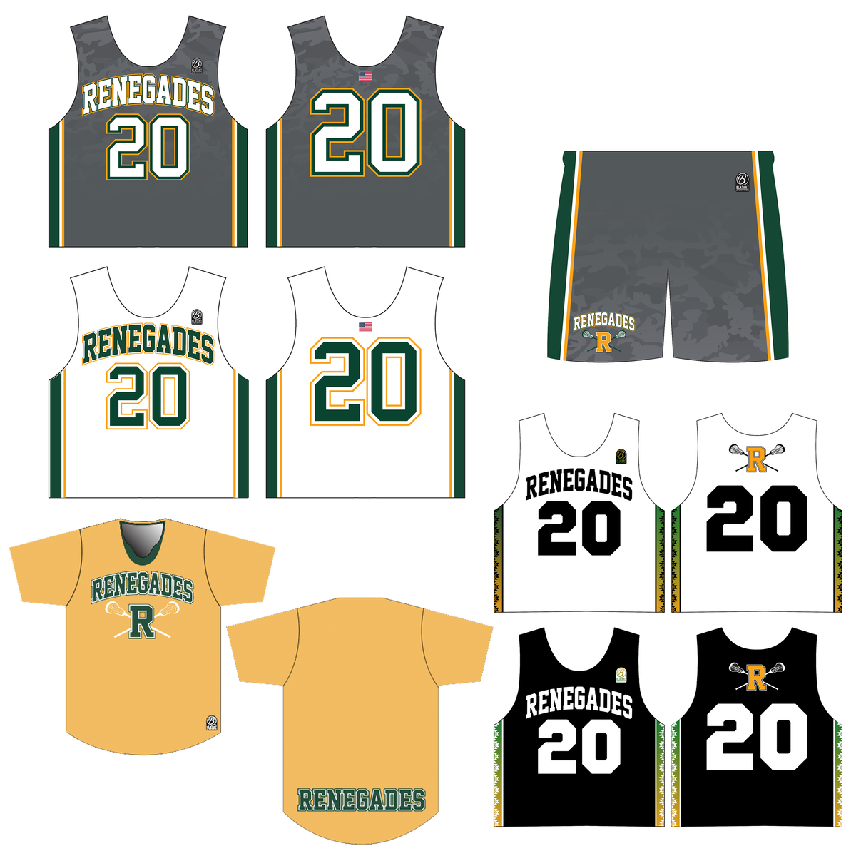 *NEW PLAYERS ONLY* NJ Renegades Lacrosse Premium 4 Piece Boy's Uniform Set - Grades 2-5