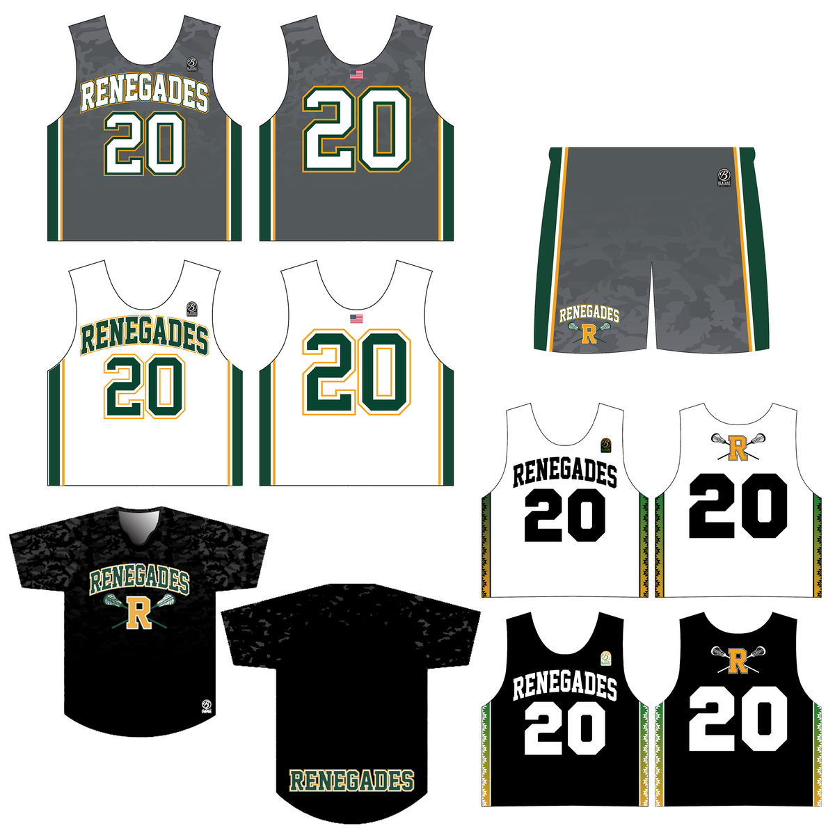 *NEW PLAYERS ONLY* NJ Renegades Lacrosse Premium 4 Piece Boy's Uniform Set - Grades 6-8
