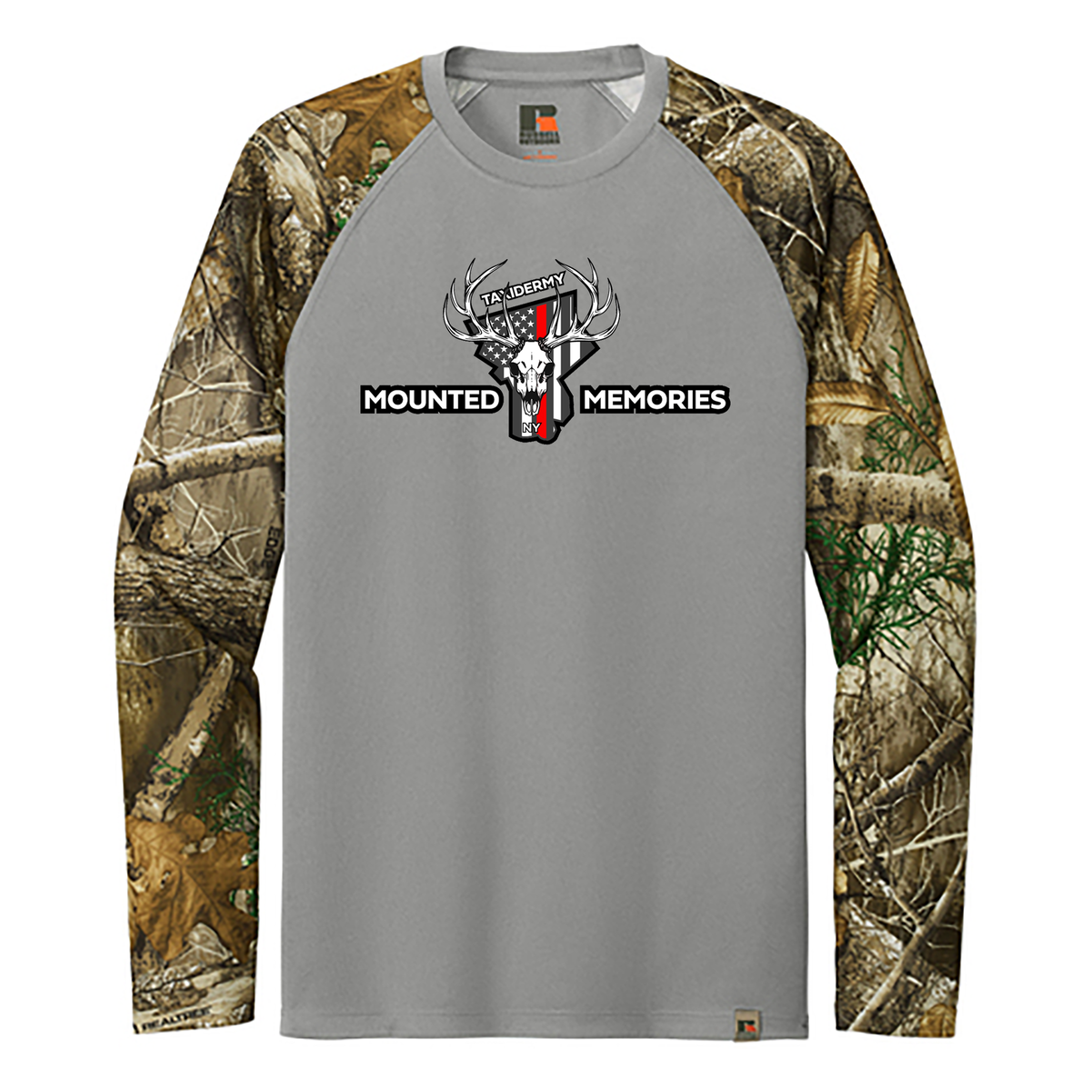 Mounted Memories Russell Outdoors Realtree Colorblock Performance Long Sleeve Tee