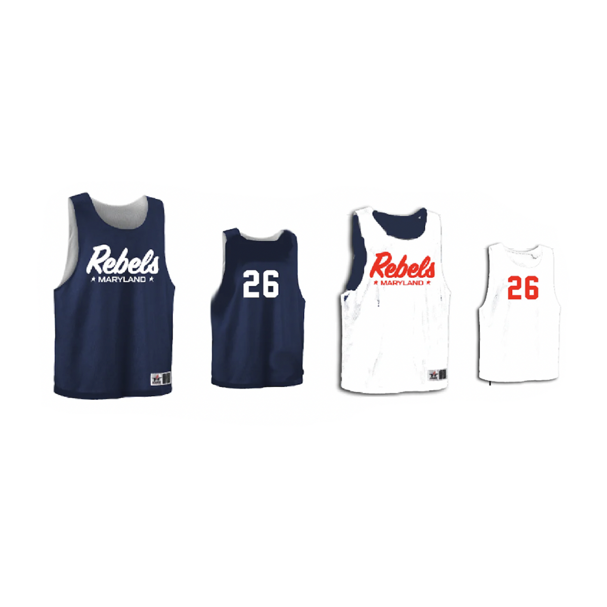 Rebels LC Maryland North Alleson Athletic Reversible Pinnie