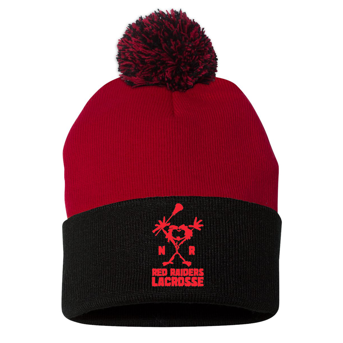 North Rockland Youth Lacrosse Pom-Pom Beanie