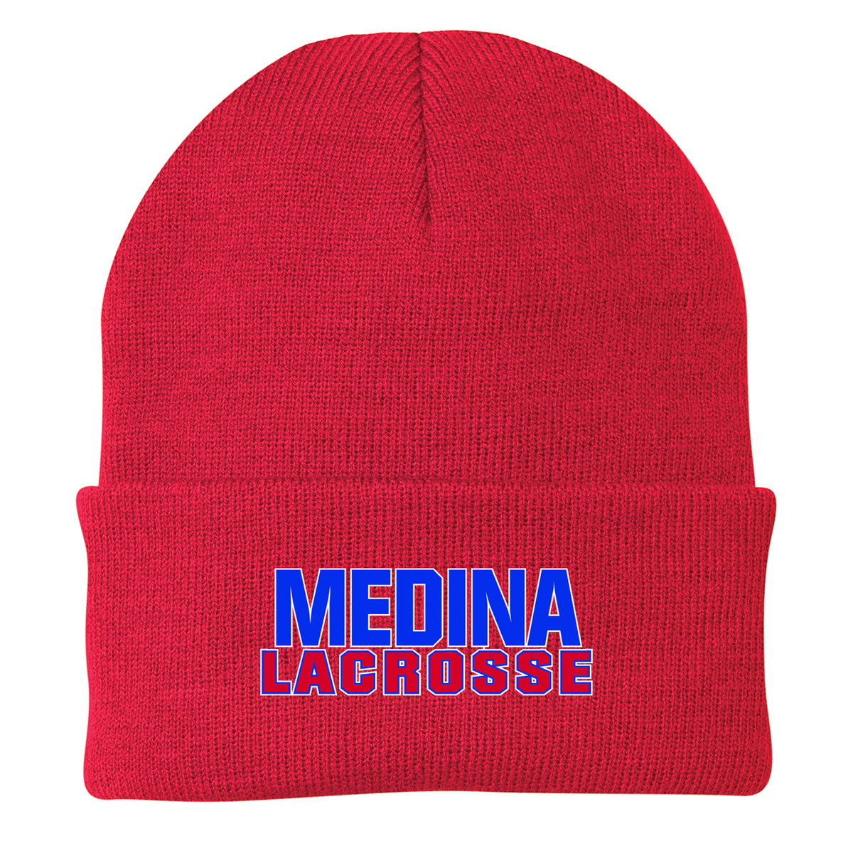 Medina Mustangs Lacrosse Knit Beanie