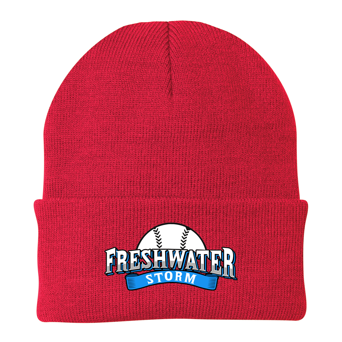 Freshwater Storm Baseball Knit Beanie