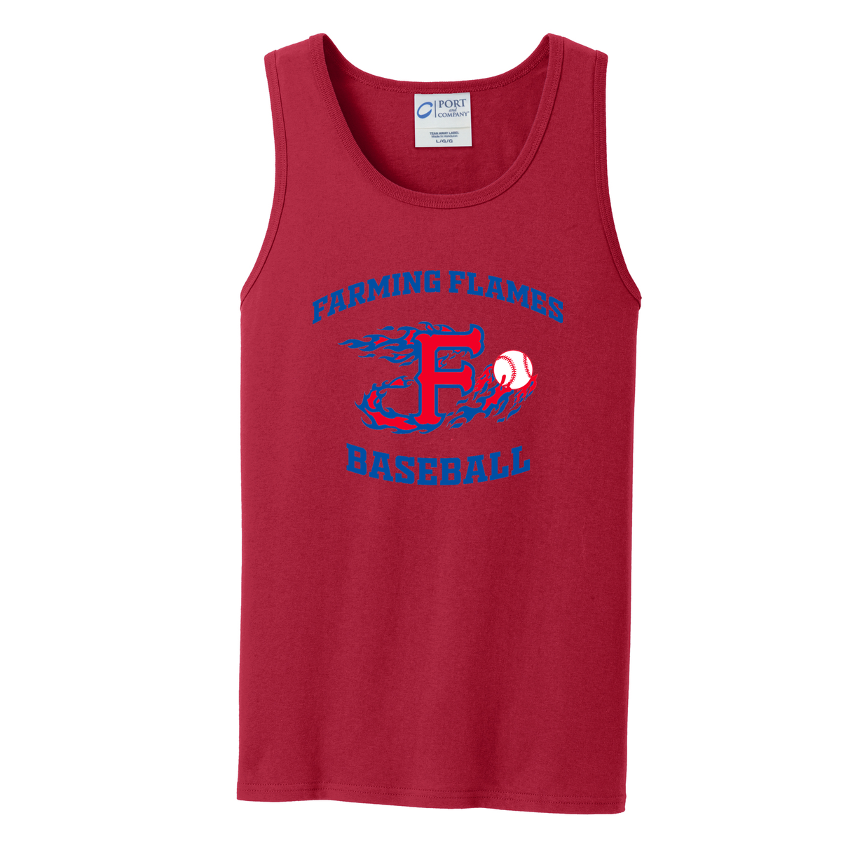 Farming Flames Baseball Club Sleeveless Cotton Tank Top