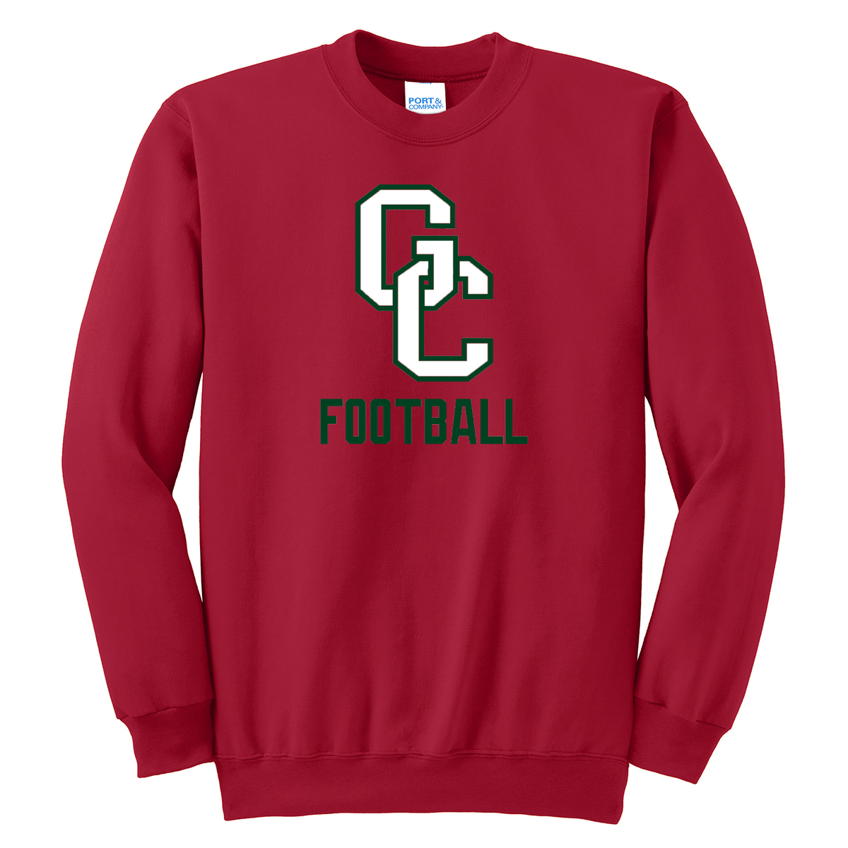 Glen Cove Football Crew Neck Sweater (Available in Youth)