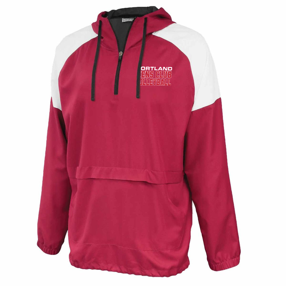 Cortland Mens Volleyball Anorak Hooded Quarterzip